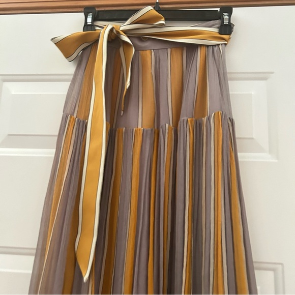 Sold out style! Zimmerman silk stripe belted midi skirt size 0 us size 4 - Picture 13 of 13